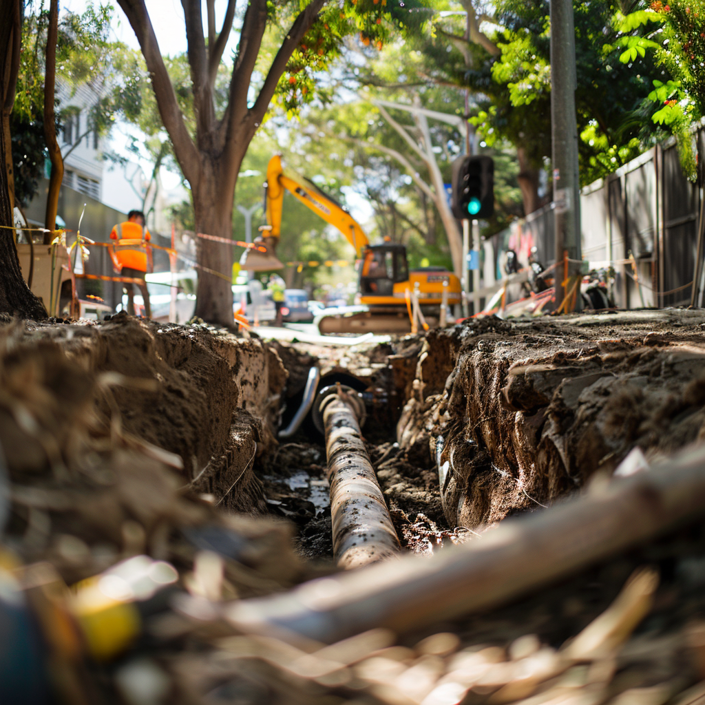 Professional trench excavation ensures reliable pipe repair solutions in Randwick.